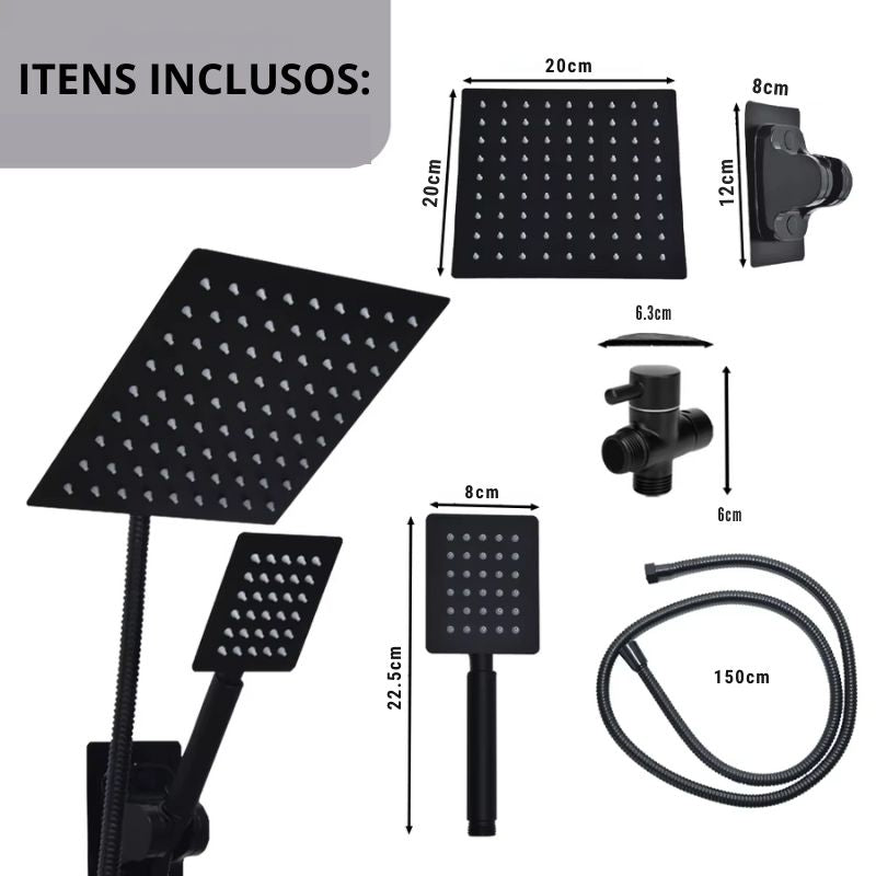 Chuveiro Elétrico Preto com Pressurizador Box 6