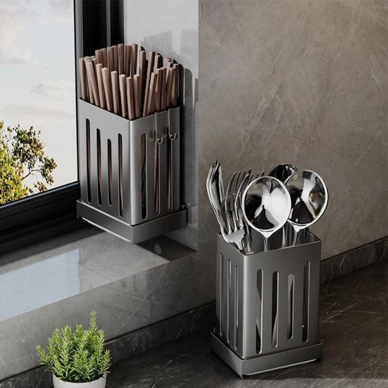 Suporte para Talheres De Parede Com Bandeja De Gotejamento 2