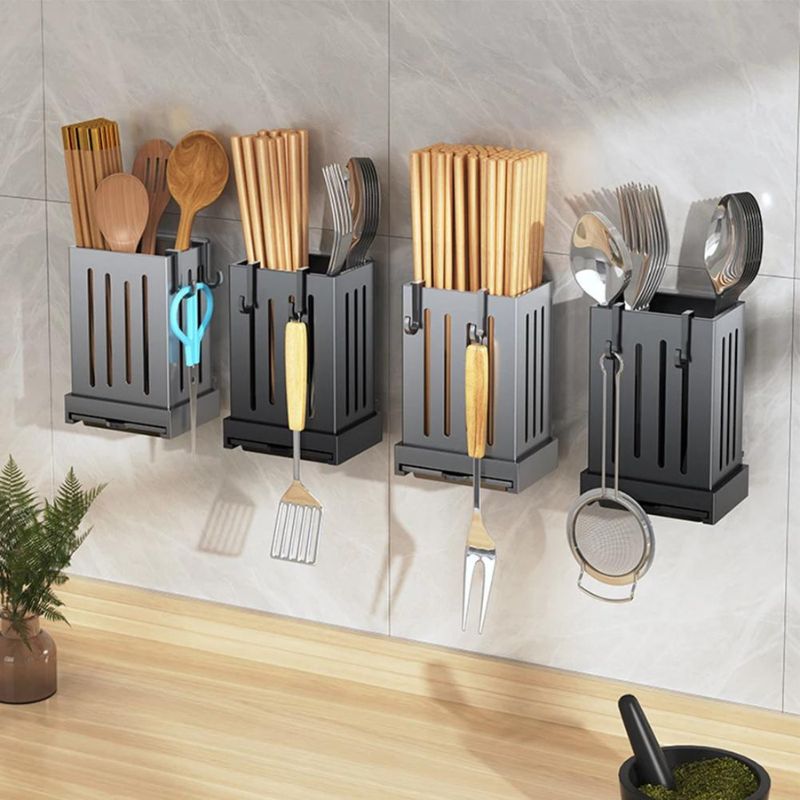 Suporte para Talheres De Parede Com Bandeja De Gotejamento 3