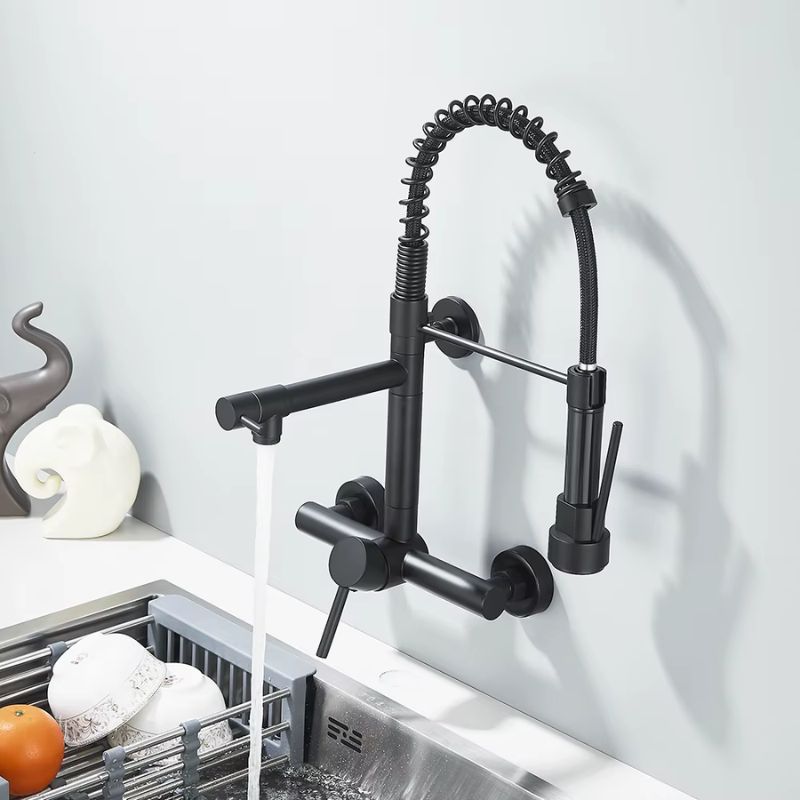 Torneira Gourmet para Cozinha Bico Duplo 360° de Parede 30