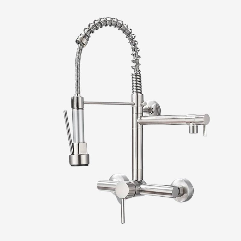Torneira Gourmet para Cozinha Bico Duplo 360° de Parede 71