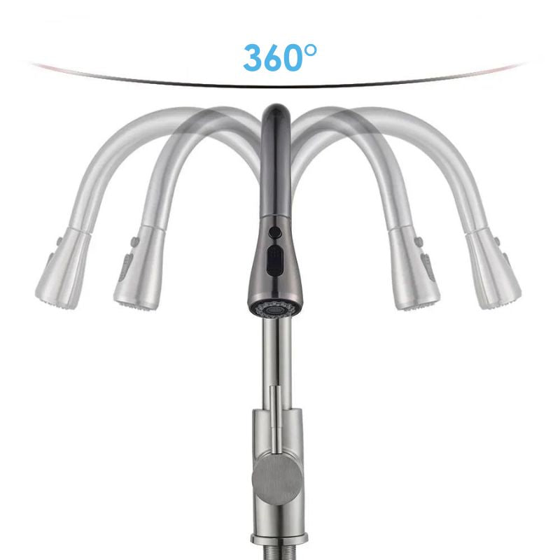 Torneira para Cozinha Escovada Monocomando 360° Sync 5