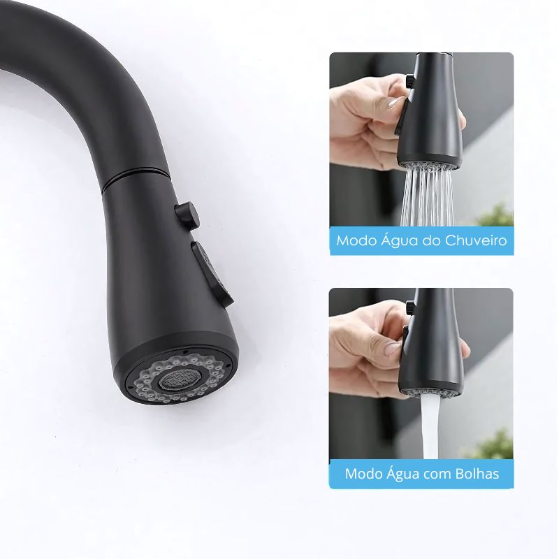 Torneira para Cozinha Escovada Monocomando 360° Sync 2