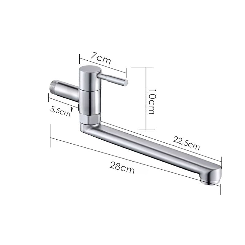 Torneira para Cozinha de Parede Comprida Aço Inox 304 4